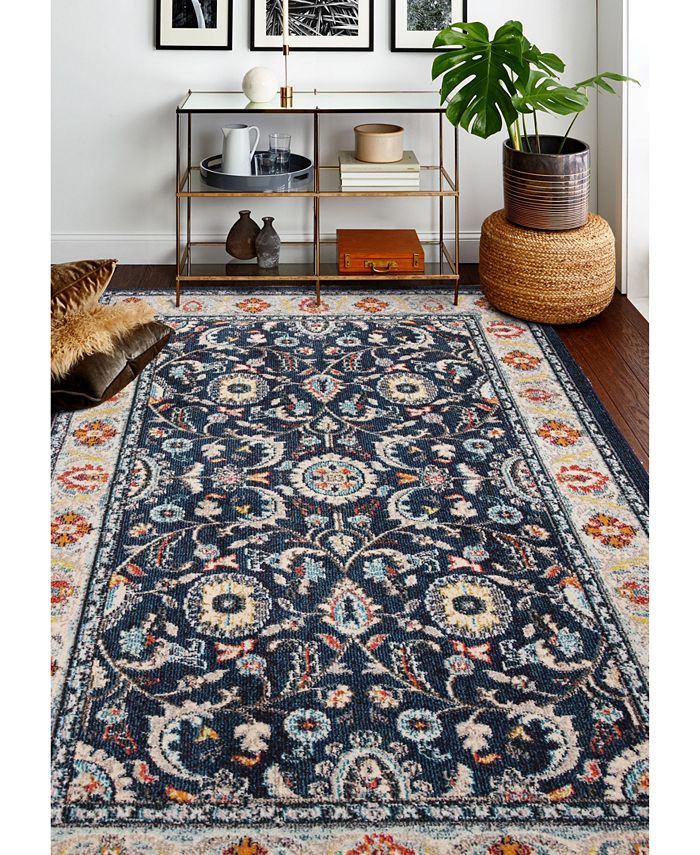 BB Rugs Meza D113 Navy 8'6" x 11'6" Area Rug & Reviews Rugs Macy's