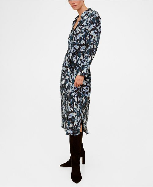 Mango Abstract Print Shirt Dress Reviews Women Macy S