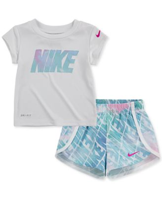 nike shorts and crop top set