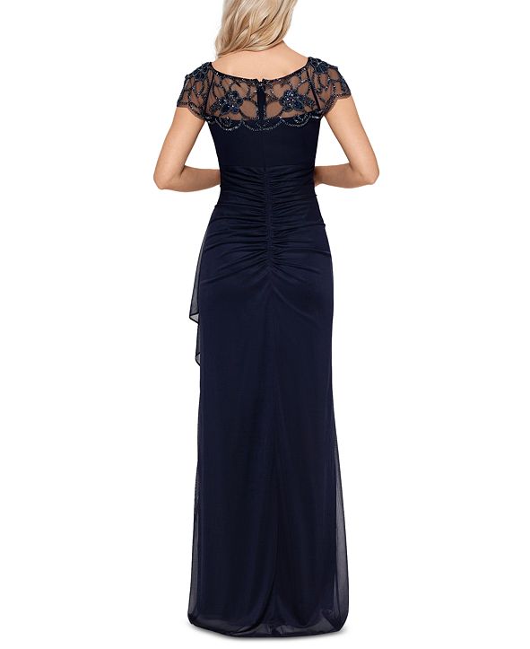 XSCAPE Embellished-Neck Gown & Reviews - Dresses - Women - Macy's