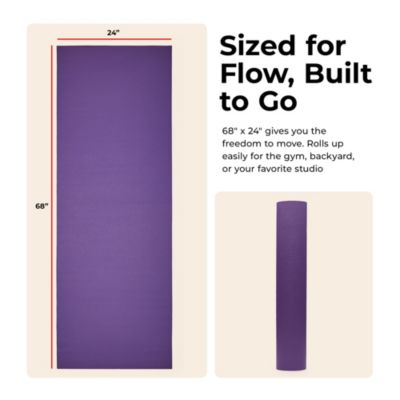 Durable Tear-Resistant Yoga Mat, Purple