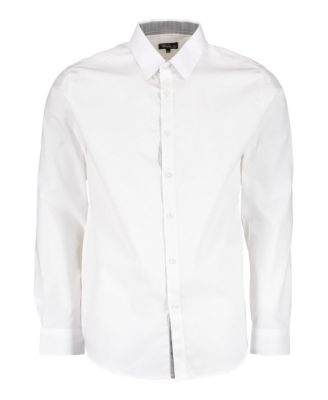 Mens Long Sleeve Solid Slim Fit Dress Shirts