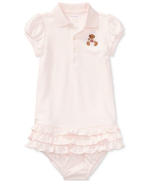 Polo Ralph Lauren Baby Girls Bear Cotton Polo Dress Bloomer Reviews All Girls Dresses Kids Macy S
