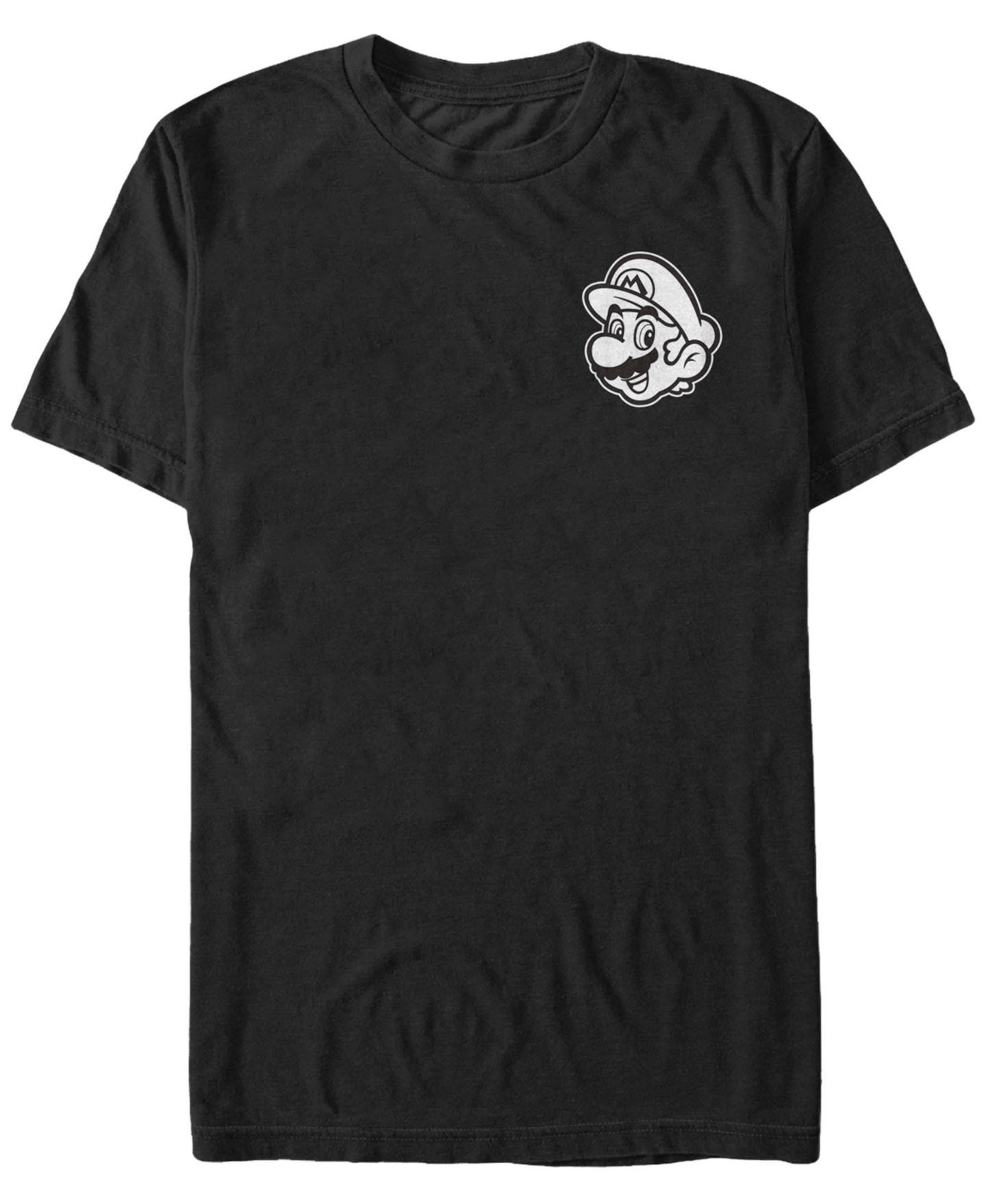 Мужская футболка Fifth Sun Nintendo Super Mario White Pocket Face Short Sleeve, цвет: Чёрный — фото 1