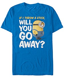 Minions Men's Will You Go Away Short Sleeve T-Shirt