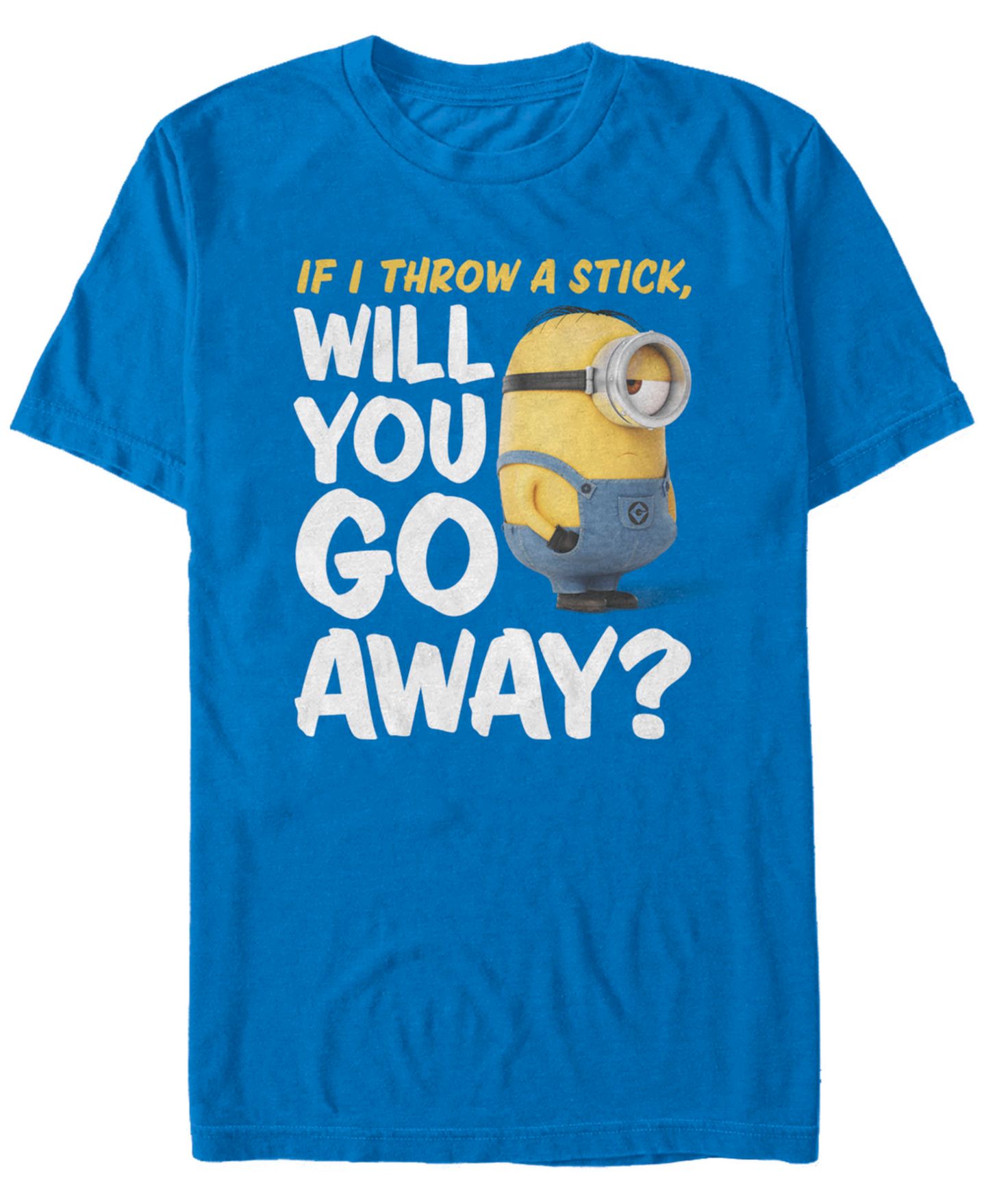 Мужская футболка Fifth Sun Minions Will You Go Away Short Sleeve, цвет: Королевский синий — фото 1