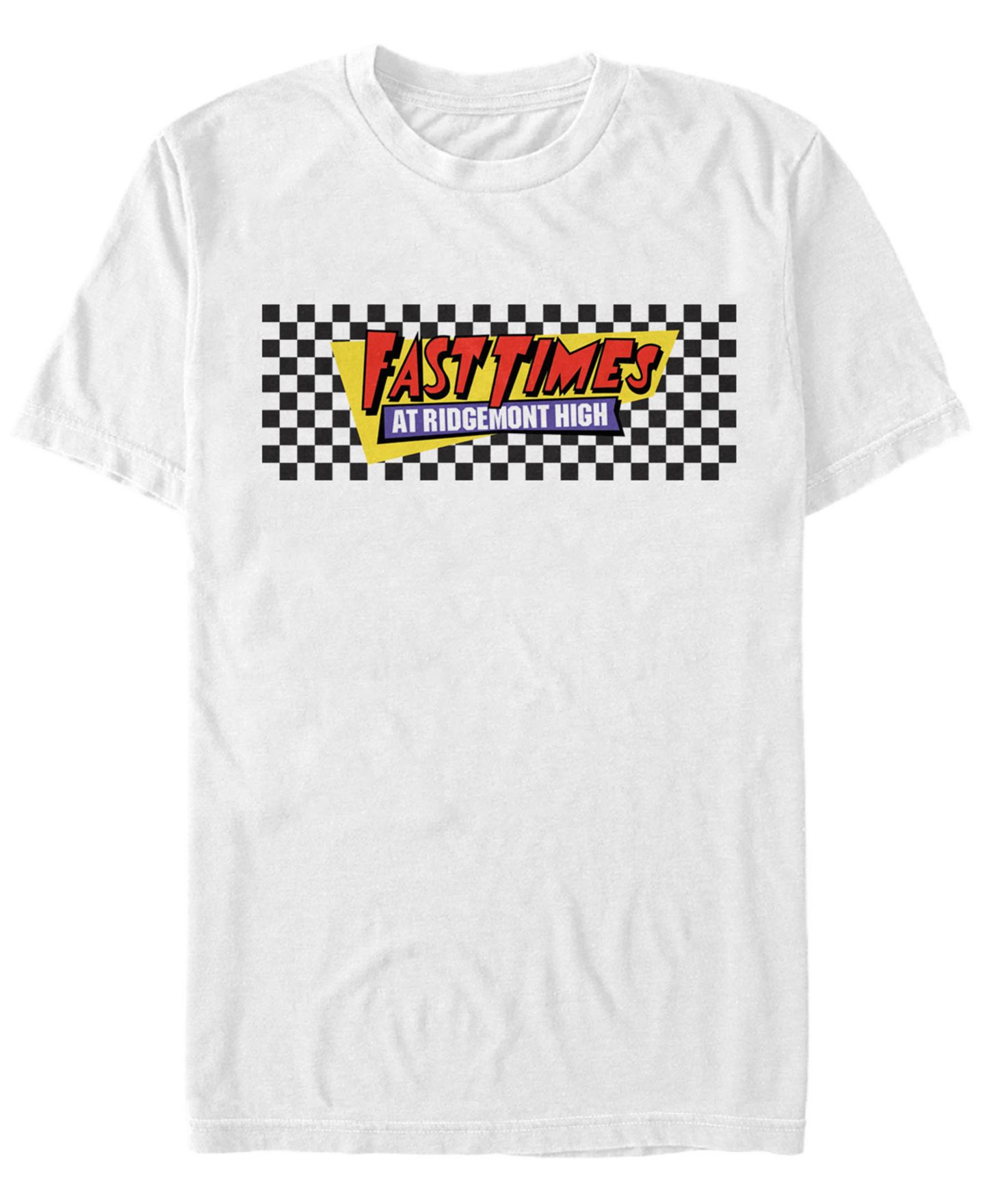 Мужская футболка Fifth Sun Fast Times At Ridgemont High Black Checkers Logo Short Sleeve, цвет: Белый — фото 1