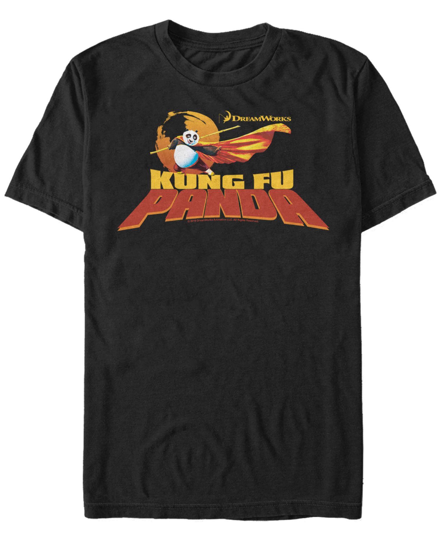 Kung Fu Panda Men's Po Title logo Short Sleeve T-Shirt