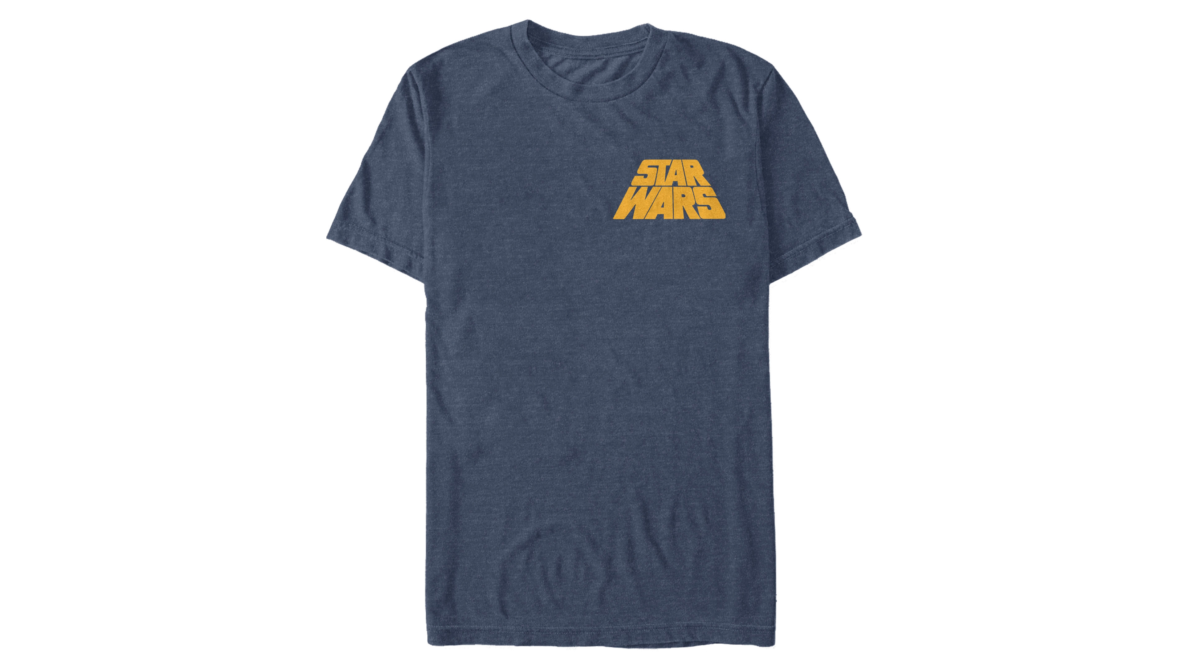 Fifth Sun Star Wars Men's Distressed Tilted Yellow Logo Short Sleeve T-Shirt