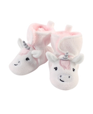 image of Hudson Baby Baby Girls Unicorn Cozy Fleece Booties