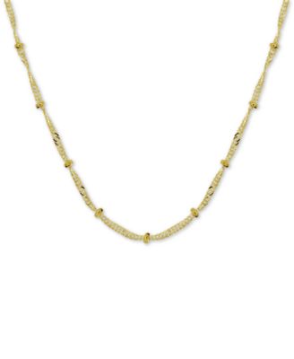 And Now This - Beaded Singapore Link 18" Chain Necklace