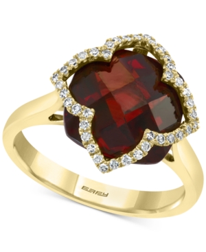 image of Effy Rhodolite Garnet (8-1/10 ct. t.w.) & Diamond (1/5 ct. t.w.) Ring in 14k Gold