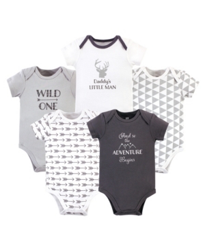 Hudson Baby Baby Girls and Boys and So The Adventure Begins Bodysuits Pack of 5