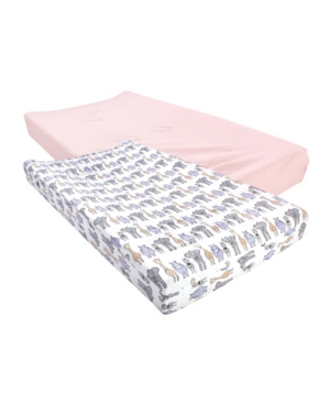 Hudson Baby Baby Girls Safari Changing Pad Cover Pack of 2