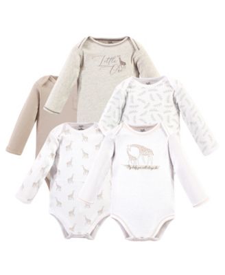 Baby Boys Unisex Natural Cotton Long-Sleeve One-Piece