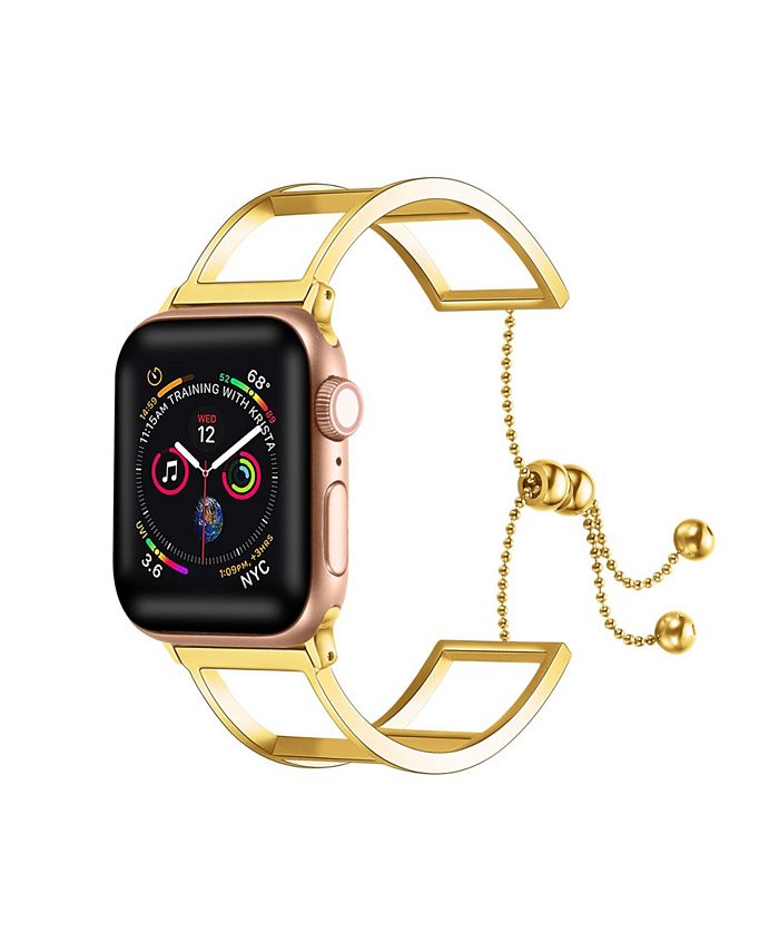 Posh Tech Men's and Women's Apple Gold-Tone Alice Stainless ...