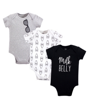 Little Treasure Baby Girls and Boys Milk Belly Bodysuits Pack of 3