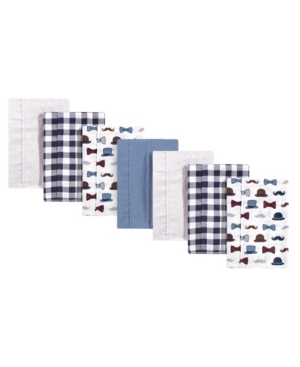 Little Treasure Baby Boys Handsome Fella Flannel Burp Cloths Pack of 7