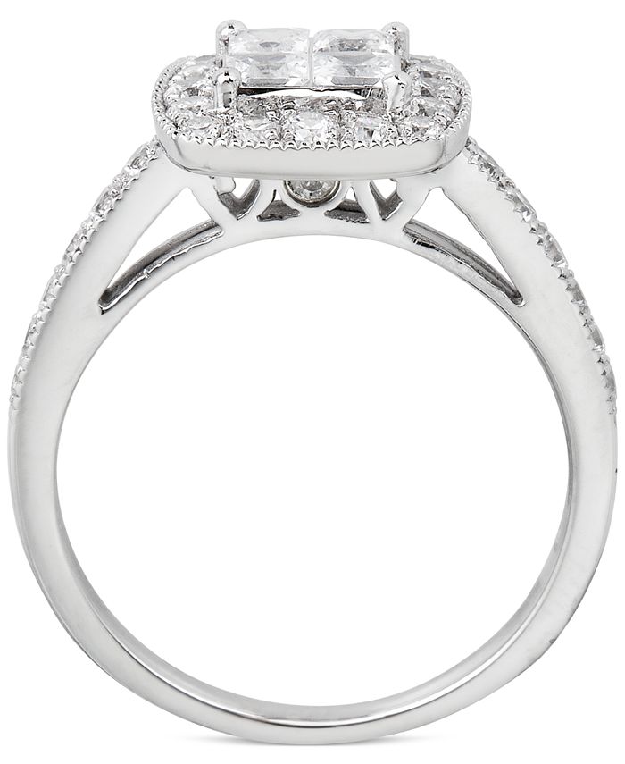 Macy's - Diamond Princess Enhancer Bridal Set (1-1/2 ct. t.w.) in 14k White Gold