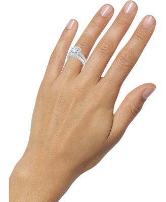 Certified Diamond Emerald Halo Bridal Set (4 ct. t.w.) in 18k White, Yellow or Rose Gold