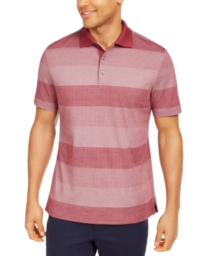 Tasso Elba Men's Dot-Stripe Polo Shirt Created for Macy's
