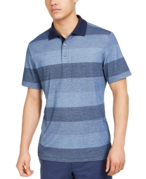Tasso Elba Men's Dot-Stripe Polo Shirt Created for Macy's