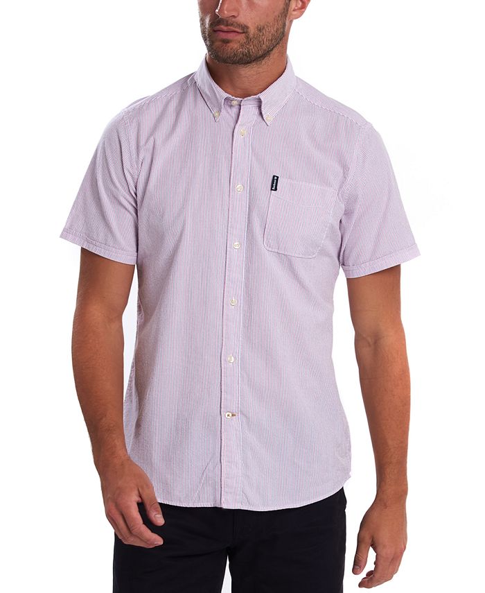 Barbour Men's Seersucker Short-Sleeve Shirt - Macy's