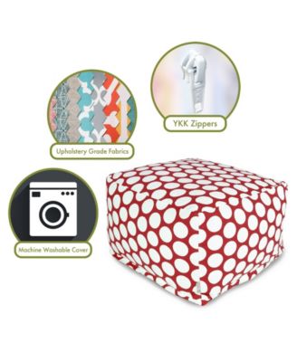 Large Polka Dot Ottoman Square Pouf 27" x 17"