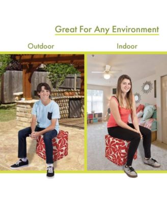 Pentation Ottoman Pouf Cube 17" x 17"