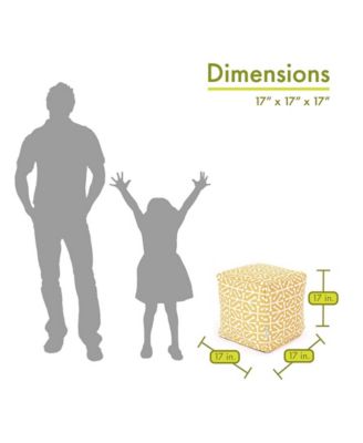 Aruba Ottoman Pouf Cube 17" x 17"