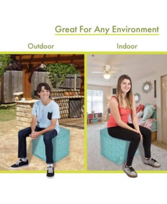 Southwest Ottoman Pouf Cube 17" x 17"