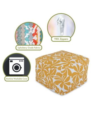 Plantation Ottoman Square Pouf 27" x 17"