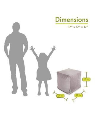 Polyester Ottoman Pouf Cube 17" x 17"