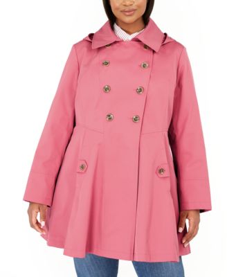 Plus size pink trench coat online