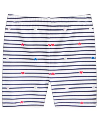 striped biker shorts