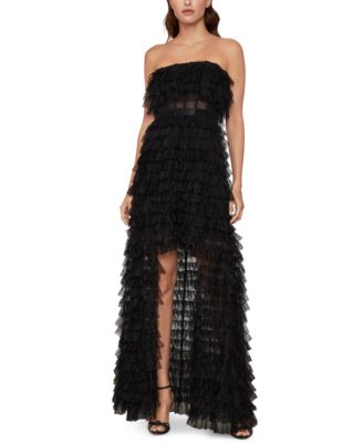 BCBGMAXAZRIA Strapless Ruffled Tulle Gown Macy s