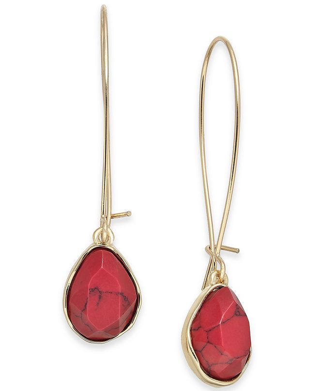 Style & Co Stone Linear Drop Earrings, Created for Macy's & Reviews