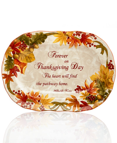 222 Fifth Holiday Autumn Celebration Oval Platter