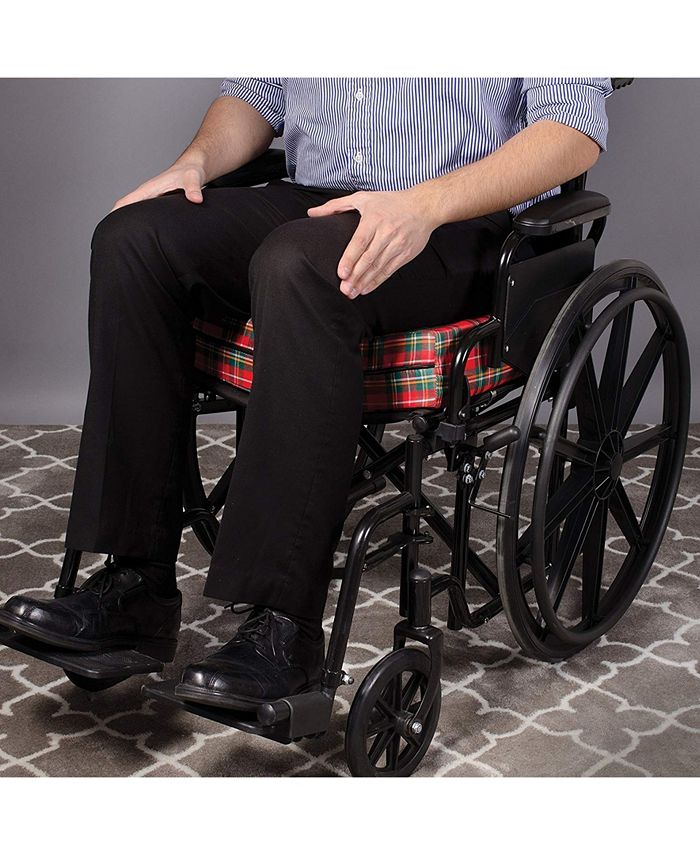 DMI Convoluted Polyurethane Foam Chair Pad, Seat Cushion with Plaid