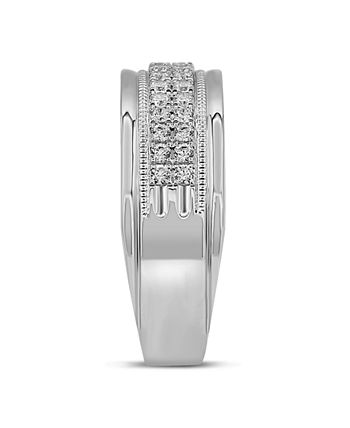 Macy's - Men's Diamond (1/2 ct. t.w.) Ring in 10K White Gold or 10K Yellow Gold
