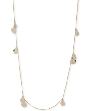 image of Dkny Gold-Tone Flower Petal Strand Necklace, 42