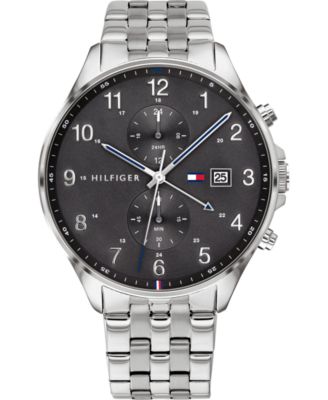 tommy hilfiger dane grey steel watch