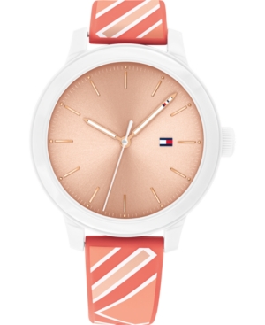 image of Tommy Hilfiger Women-s Coral Silicone Strap Watch 38mm, Created for Macy-s