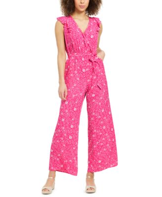 macy's pink jumpsuit