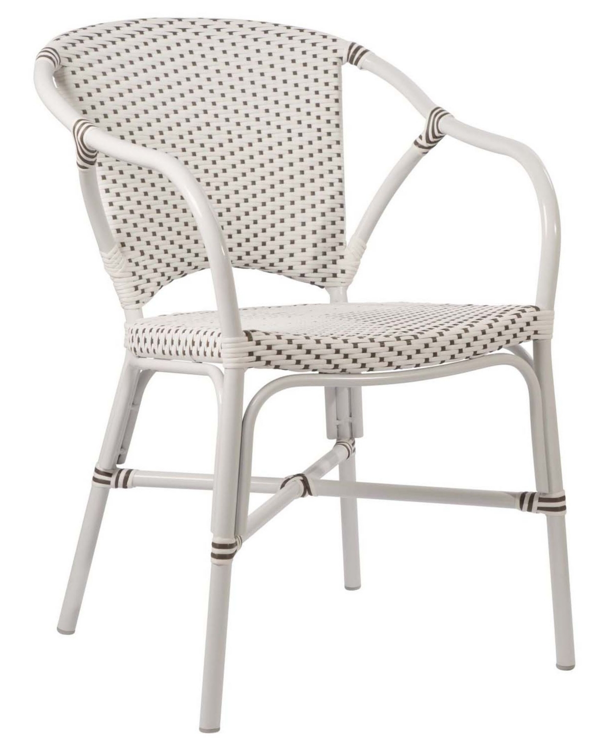 Shop Sika Design Valerie Chair In White,cappuccino Dots