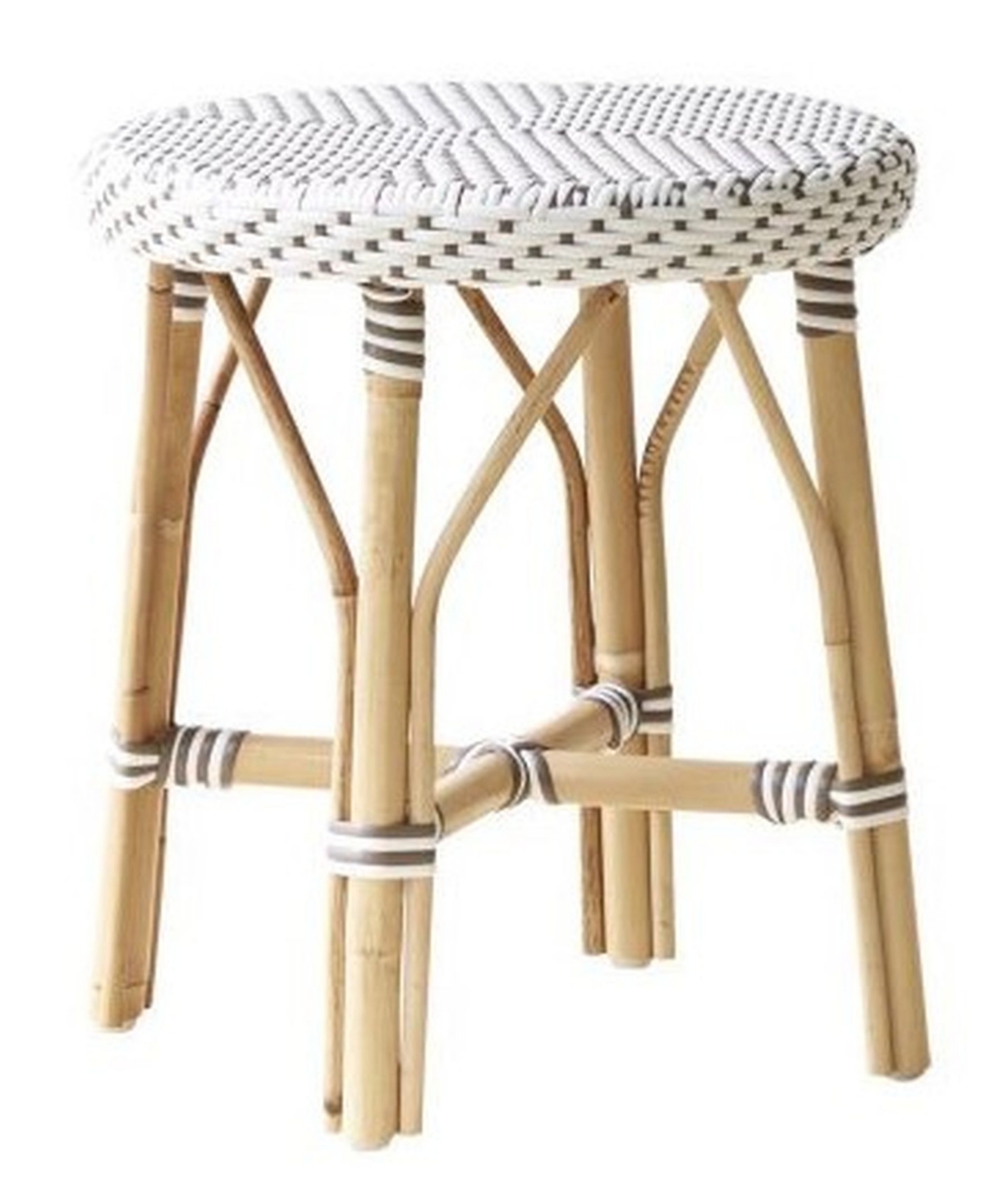 Shop Sika Design Simone Dining Stool In White,cappuccino Dots