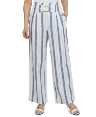 macys womens white linen pants