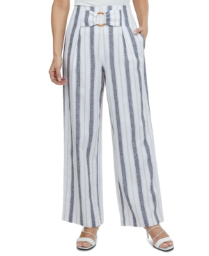 image of Laundry by Shelli Segal Striped Wide-Leg Pants