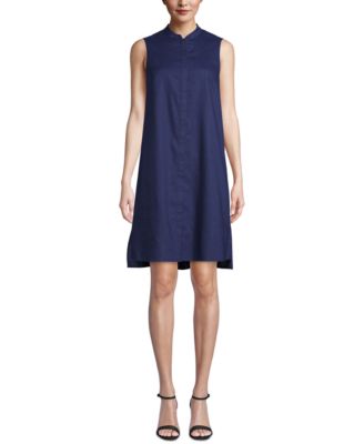 Anne Klein Mandarin Collar Trapeze Dress Macy s