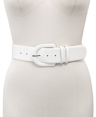 INC International Concepts Croc-Embossed Stretch Belt With Covered ...